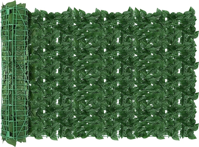 1x3M Sichtschutzhecke Windschutz Efeu Sichtschutz Balkonverkleidung Blätterzaun