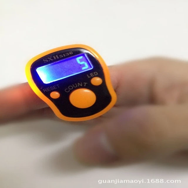 Affidabile contatore a mano dita con display a LED e batteria integrata