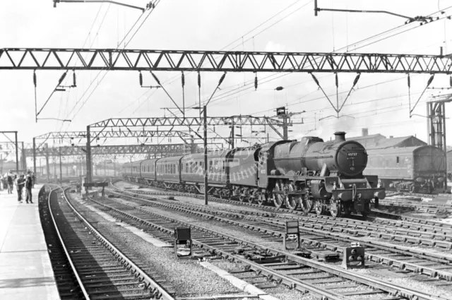 PHOTO British Railways Steam Loco 5MT Sir William A Stanier FRS 45737 Crewe 1961