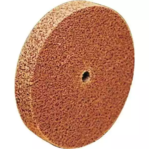 3M Fine Grade Aluminum Oxide Deburring Wheel 3" Diam x 1/2" Width x 1/4" Hole