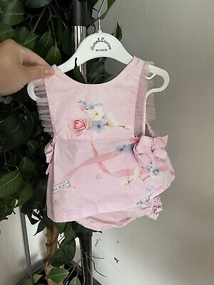 baby girls 9 months lapin house outfit set top and knickers (b)