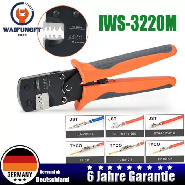 IWS-3220M Mikro 0,03–0,52 mm² 32–20 AWG Ratschen-Crimper für D-Sub Molex JST JAE