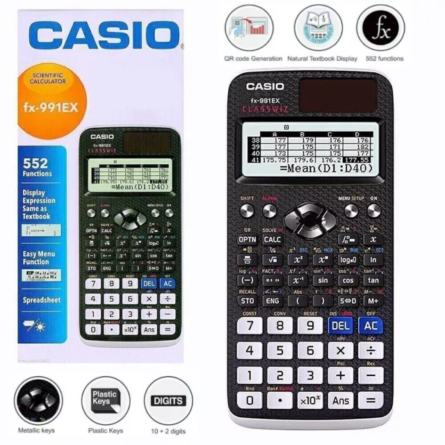 Wissenschaftlicher Taschenrechner Casio FX-991EX Schulrechner Bürorechner Solar