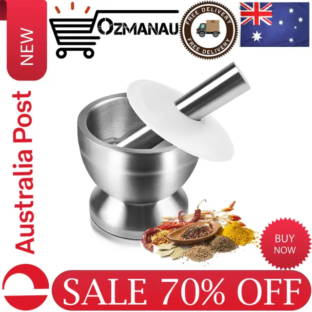 GIOD Stainless Steel Mortar and Pestle Sets, Kitchen Manual Masher, Pill Grinder