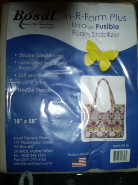 Bosal In-R-Form Plus Double-Sided Fusible Foam Stabilizer 18" x 58"