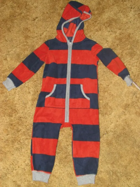 Baby Boys Carter's NWT raccoon zip up fleece jumpsuit size 24 months