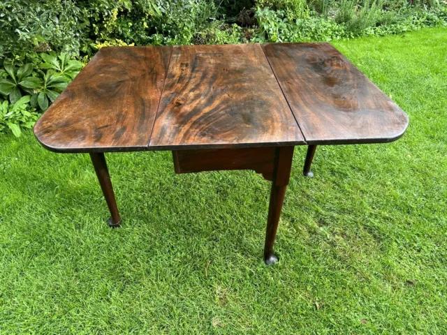 Antique Mahogany Georgian Drop Leaf Table. 1700’s. /18th Century