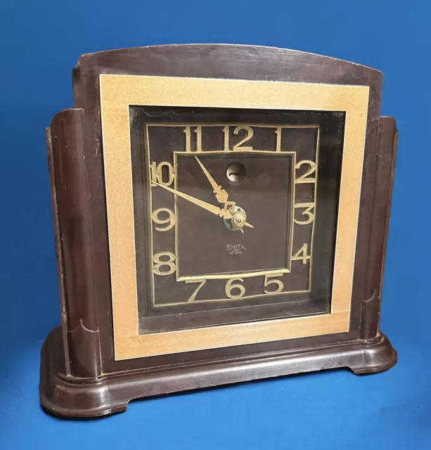 Art Deco C1930’s Smiths Bakelite Electric Mantle Clock - Working