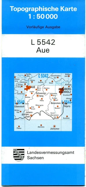 Topographische Karte 1:50 000, Blatt L5542 AUE