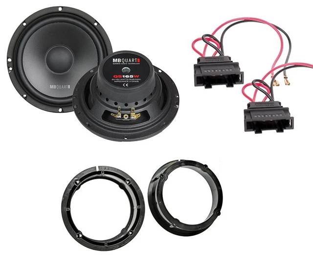 MB QUART KICKBASS Woofer for Audi Q5 Doors Front Speaker Set 165mm