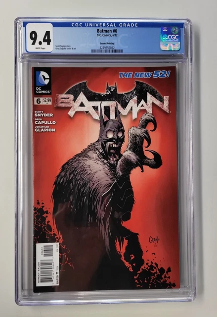 Batman #6 CGC 9.4 (2nd Printing) New Slab -  1st App of Court of Owls New 52