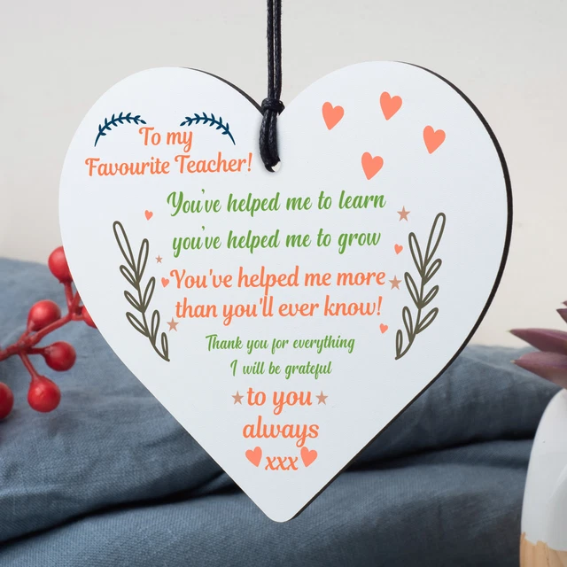 Cadeau Maîtresse -Plaque Acrylique En Forme De Cœur 1 Prénom Personnalisé Cadeau De Remerciement | – FR