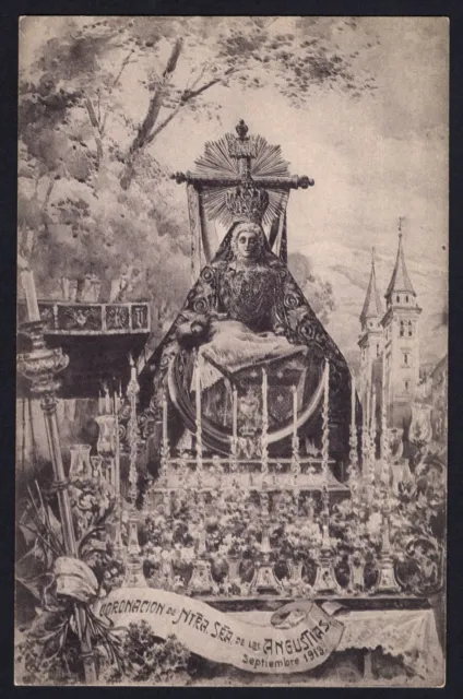 Postal antigua Semana Santa de Granada santino holy card image pieuse