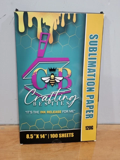 G B  Crafting Besties Sublimation Paper 8.5" x 14"  120g  (100 Sheets) NEW