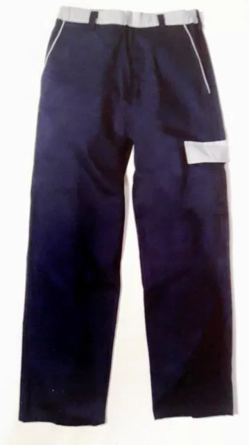 Pantalone Uomo Blu C/Intarsio Grigio Tg.l 100%Cotone Vee And Kay Pantaloni