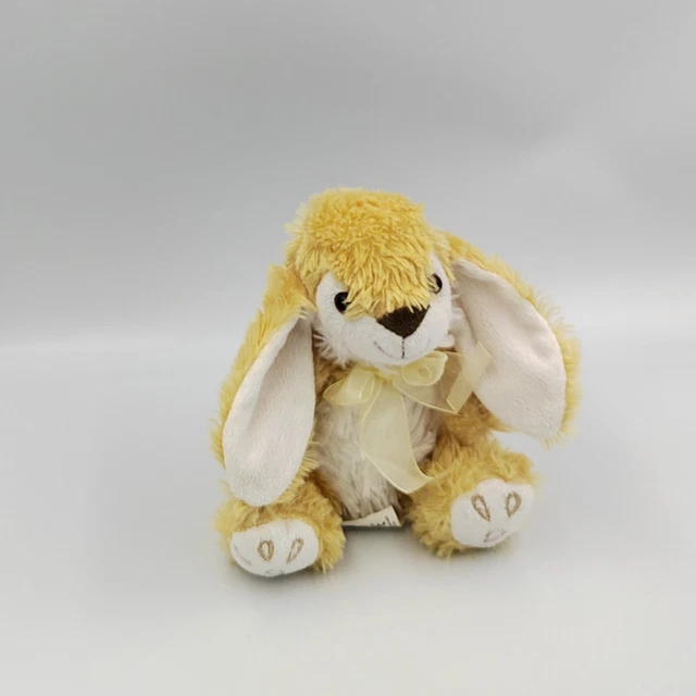 Doudou peluche lapin beige blanc KELLYTOYS - 31834