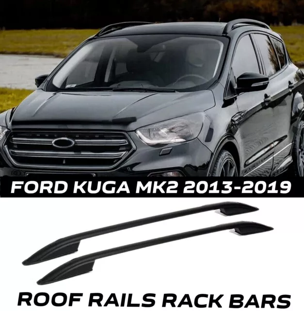 For Ford Kuga Mk2 2013-19 Roof Rails Rack Bars Aluminum Black Edition Oem Fit