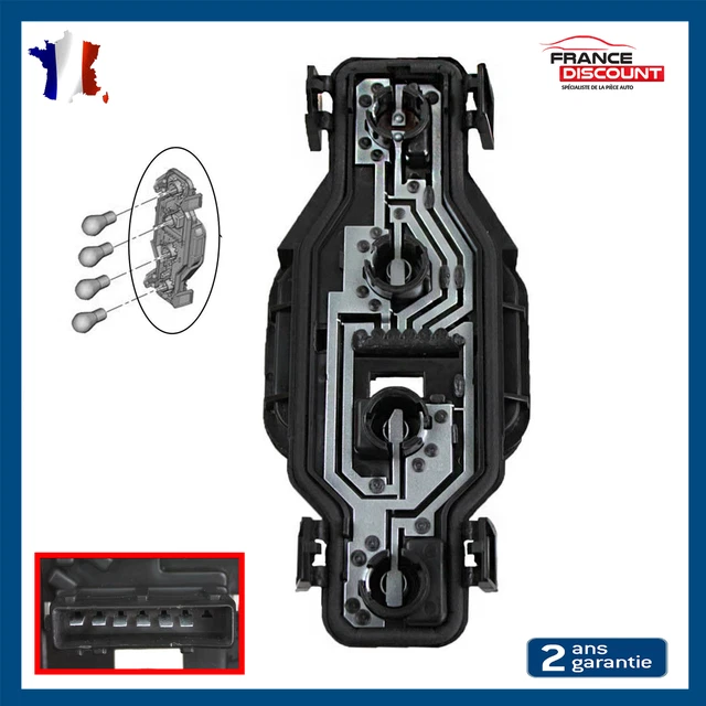 Feu Arrière Droit Compatible Citroën Berlingo / Peugeot Partner 1996-2008 (porte Verticale) - Homologué E, étanche IP67 - 6