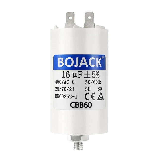 Condensateur BOJACK 80uf 370/450V AC CBB65 - Rond Pour Moteur Et Ventilateur Climatiseur