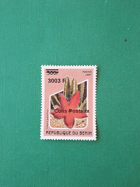 Bénin surchargé overprint 3003f sur 300f MNH neuf Orchidée Colis Postaux Erreur