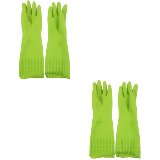 2 pares de guantes de lavavajillas emulsión herramientas de limpieza del hogar