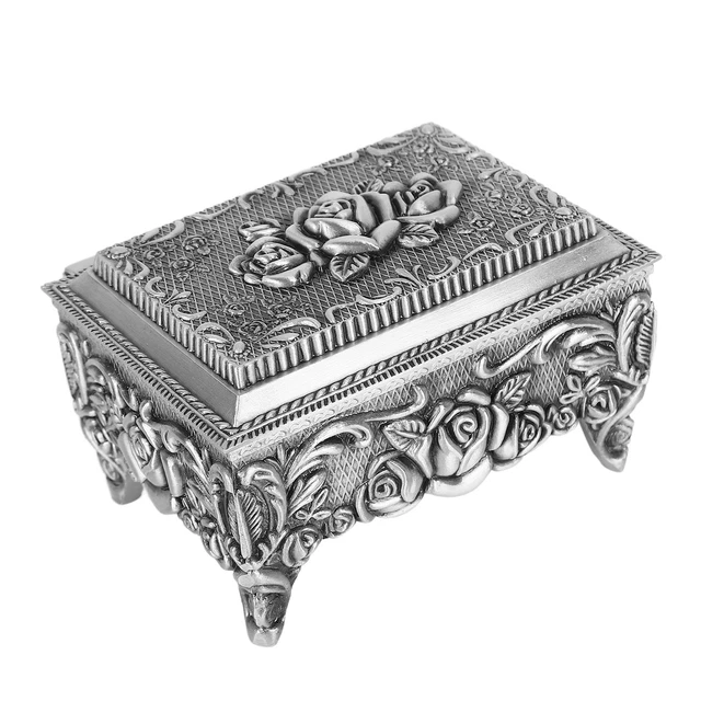(Ancient Tin Color [2046P])Airshi Jewelry Storage Box Vintage Jewelry Storage