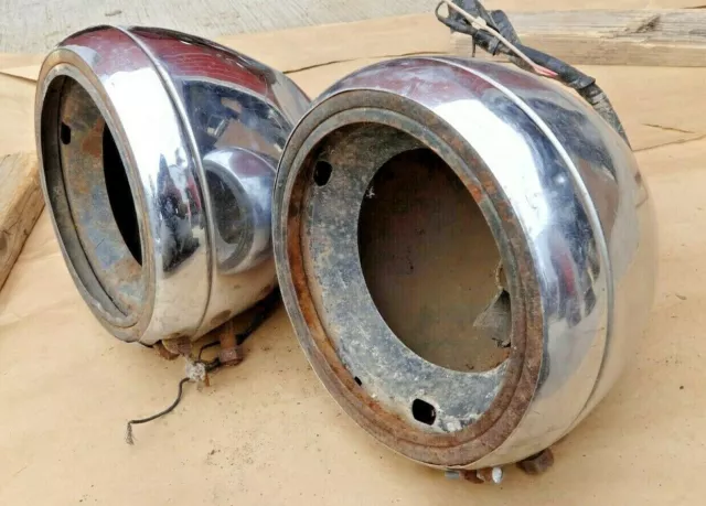 1935 Chevy Master HEADLIGHTS Original GM pair SEALED BEAM CONVERSION