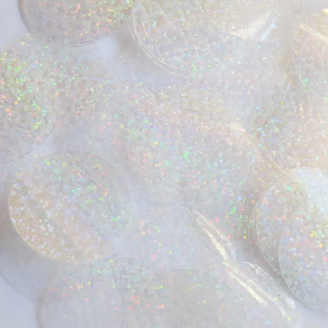 Crystal Hologram Reflective Sequin Round 1.5 inch Large Couture Paillettes