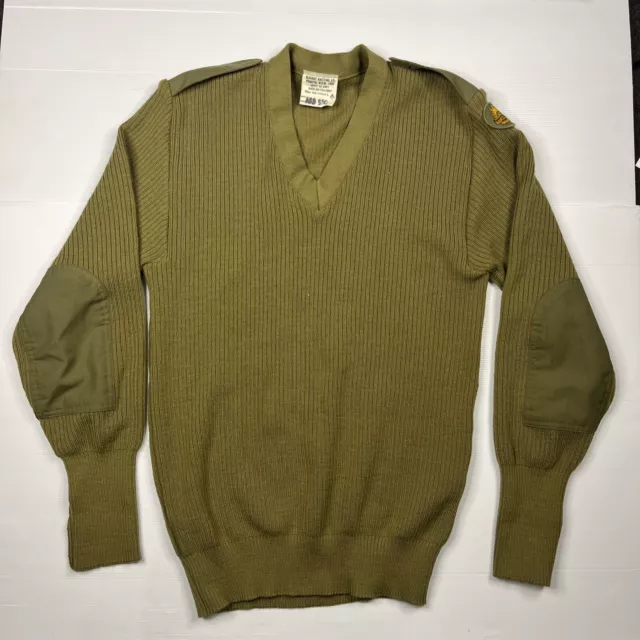 Australian Army Elegant Knitting Co Khaki Wool Jumper Size 105 - 115cm L