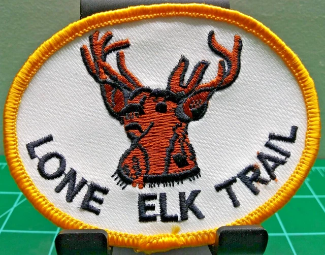 Parche bordado Lone Elk Trail Missouri Park cosido nuevo sin usar