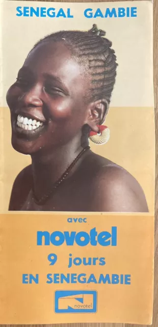 1980s HOTEL NOVOTEL  GAMBIA SENEGAL BROCHURE FOLDER TRAVEL VINTAGE !