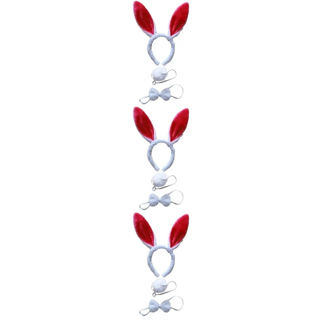 9 pièces Bandeau lapin noeud pour adulte fête