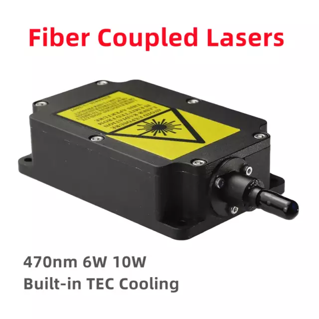 Multi Mode Fiber Coupled Laser 470nm 6W 10W Diode Laser 60μm-800μm with TEC