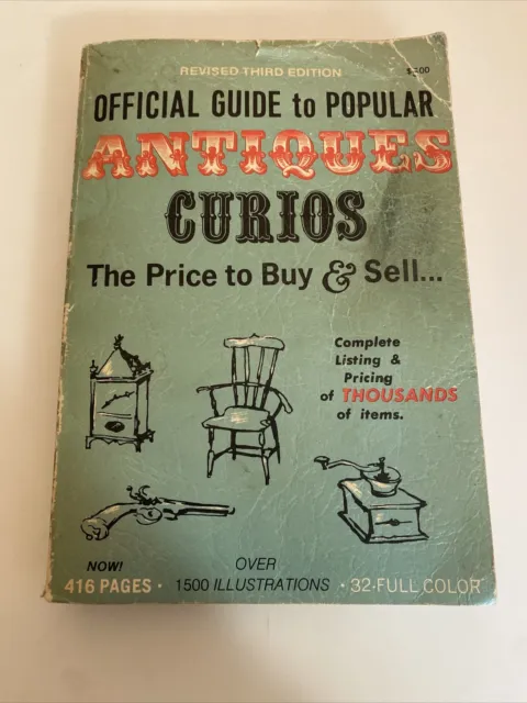 Official Guide To Popular Antiques Curios 1971 VTG SC Hal Cohen abq