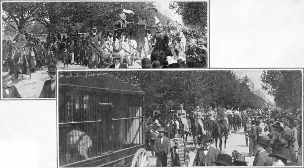 Parade of Barnum and Bailey Circus in Berlin 1910 Historic Old Photo