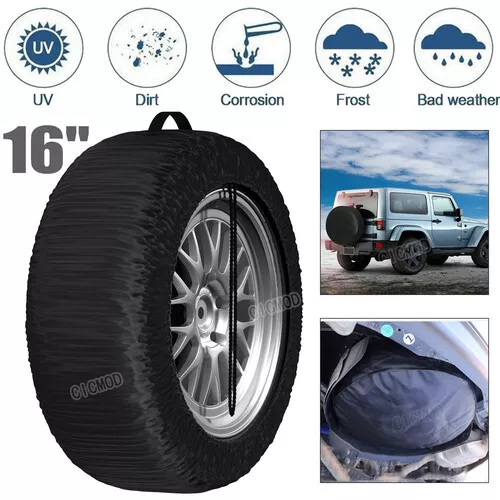 16" Car Spare Tire Tyre Cover Wheel Bag Storage For Truck Caravan Camper Van UK