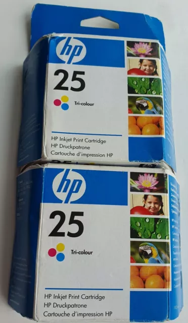 2 X HP Hewlett Packard 25 (51625 AE) Tri-colour printer cartridge  FREE DELIVERY