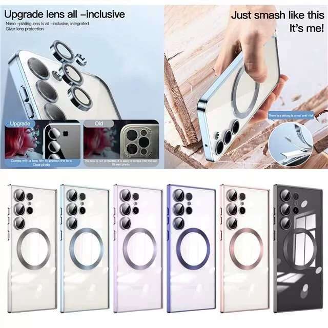 For Samsung Galaxy S23 Ultra/S23 +/S23 Shockproof Plating MagSafe TPU Case Cover