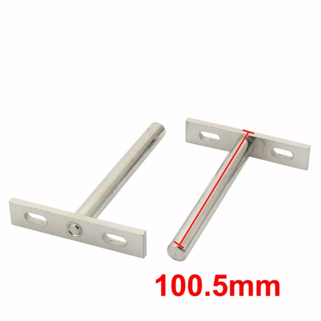 4" Length 10mm Diameter Cold Rolled Steel Invisible Floating Shelf Bracket 6pcs 2