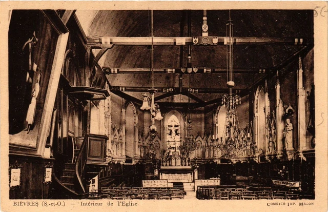 CPA AK BIEVRES - Intérieur de l'Église (384942)
