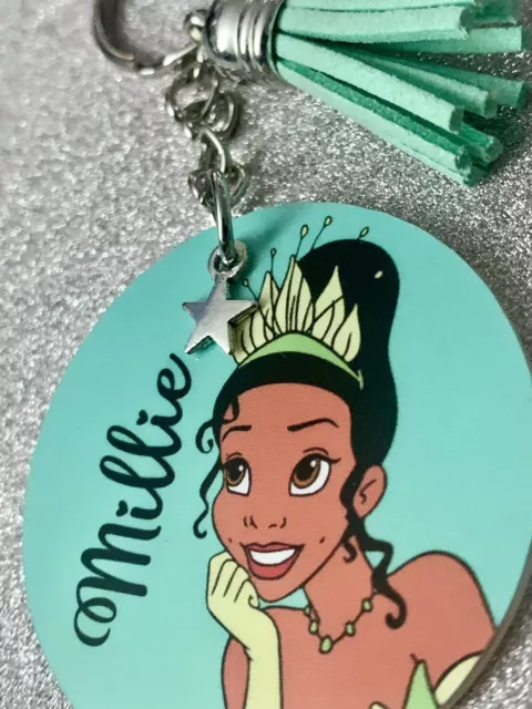 Tiana, Princess and the Frog! Disney inspired personalised keyring. Handmade! 2