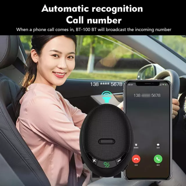 Wireless Bluetooth Car Kit Hands Free Speakerphone Speaker Phone Sun Visor  GX