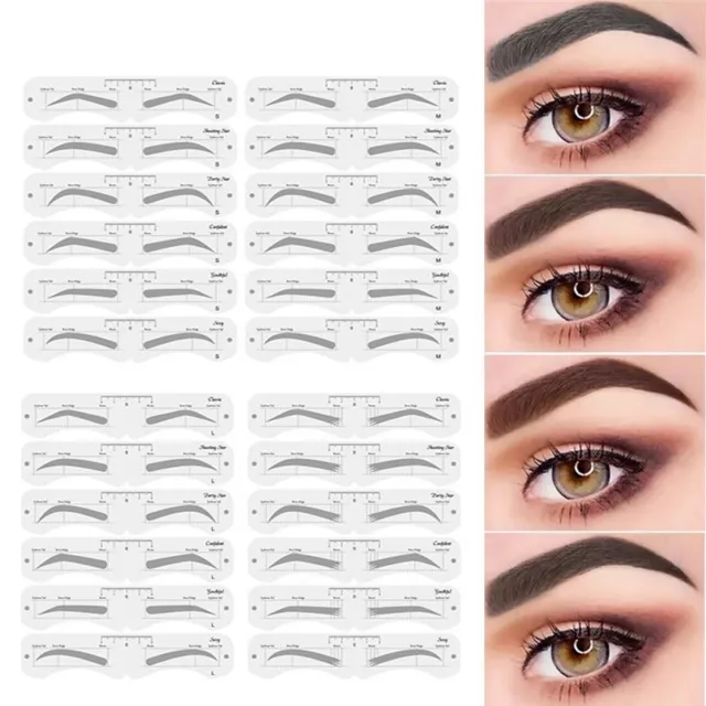 6PCS Ceja Faja Plantilla Faja Cejas Cuidado Maquillaje Herramienta Mujer "