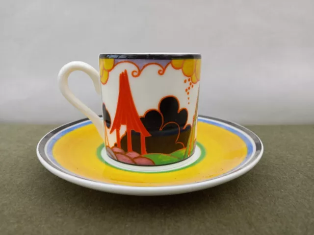 Clarice Cliff Cafe Chic Wedgwood Espresso Cup and Saucer Summerhouse