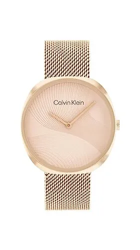 Calvin Klein Analogue Quartz Watch for women with Carnation gold colored Stainle
