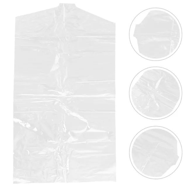 60 Clear Plastic Garment Bags for Kids Clothes, Dry Cleaning, and Storage