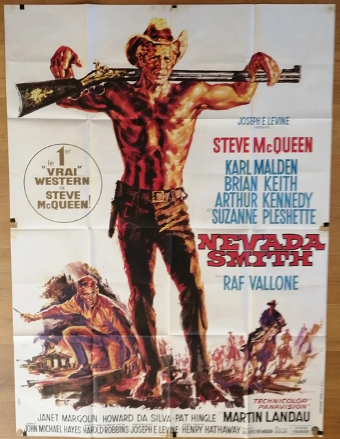 NEVADA SMITH steve Mcqueen affiche cinema originale 160x120 western '66