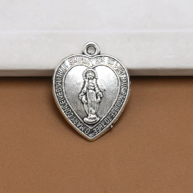 20 pièces alliage coeur forme pendentif breloques bricolage fabrication de bijou