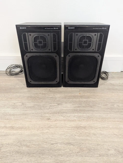 SONY SS-A3 2-WAY Bookshelf Speakers 2.0 Channel Retro HiFi DIN