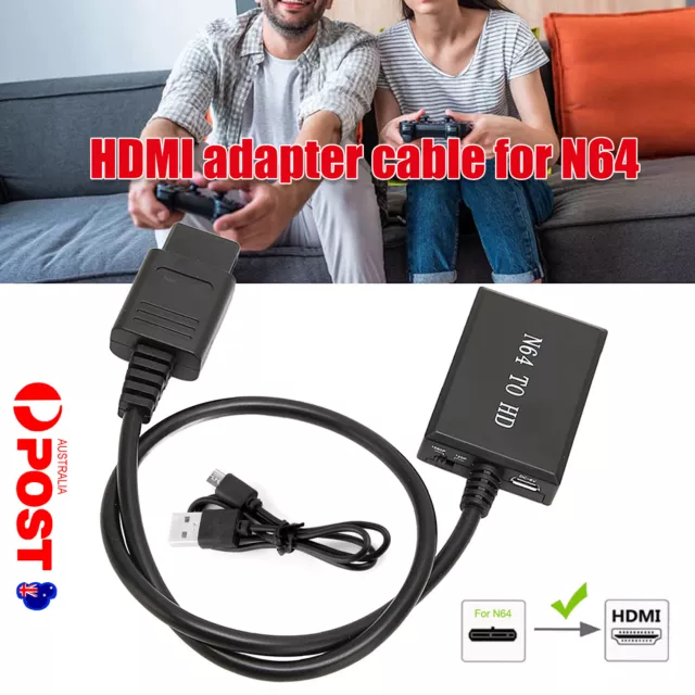 N64 To HDMI Converter Adapter HD Cable for Nintendo 64 Gamecube Super NES SNES D